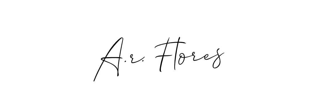 Use a signature maker to create a handwritten signature online. With this signature software, you can design (Allison_Script) your own signature for name A.r. Flores. A.r. Flores signature style 2 images and pictures png