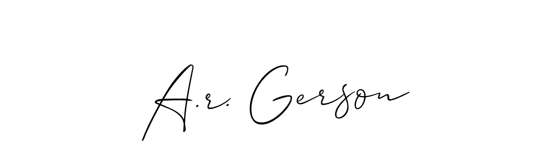 How to Draw A.r. Gerson signature style? Allison_Script is a latest design signature styles for name A.r. Gerson. A.r. Gerson signature style 2 images and pictures png