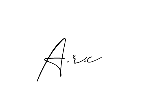 You can use this online signature creator to create a handwritten signature for the name A.r.c. This is the best online autograph maker. A.r.c signature style 2 images and pictures png