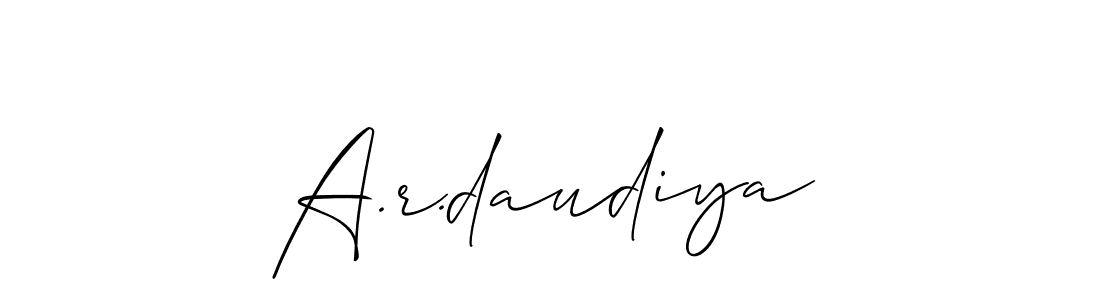 Make a beautiful signature design for name A.r.daudiya. Use this online signature maker to create a handwritten signature for free. A.r.daudiya signature style 2 images and pictures png