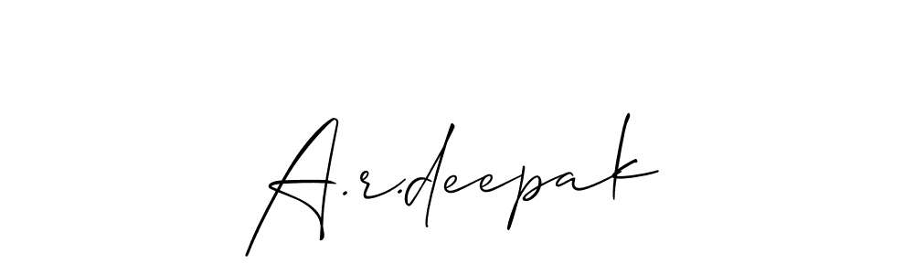 Make a beautiful signature design for name A.r.deepak. Use this online signature maker to create a handwritten signature for free. A.r.deepak signature style 2 images and pictures png