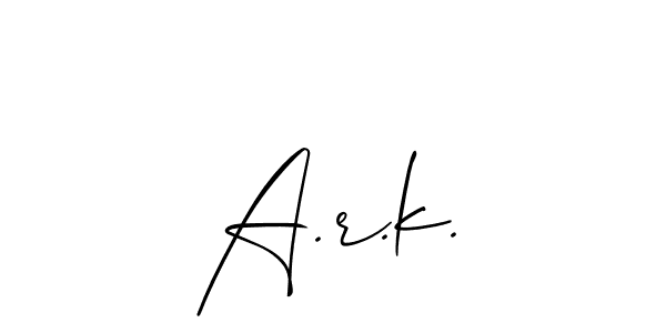 Use a signature maker to create a handwritten signature online. With this signature software, you can design (Allison_Script) your own signature for name A.r.k.. A.r.k. signature style 2 images and pictures png