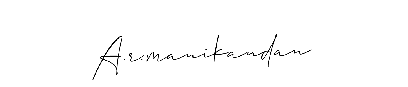 You should practise on your own different ways (Allison_Script) to write your name (A.r.manikandan) in signature. don't let someone else do it for you. A.r.manikandan signature style 2 images and pictures png