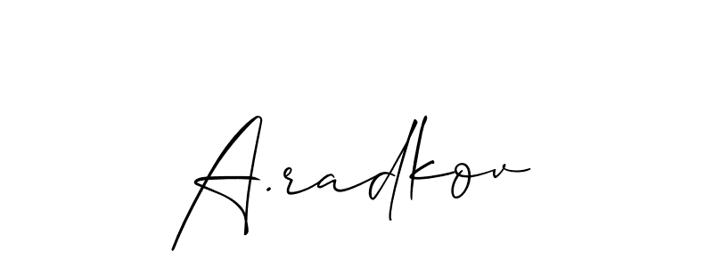 You can use this online signature creator to create a handwritten signature for the name A.radkov. This is the best online autograph maker. A.radkov signature style 2 images and pictures png