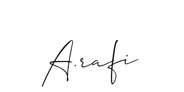 Best and Professional Signature Style for A.rafi. Allison_Script Best Signature Style Collection. A.rafi signature style 2 images and pictures png