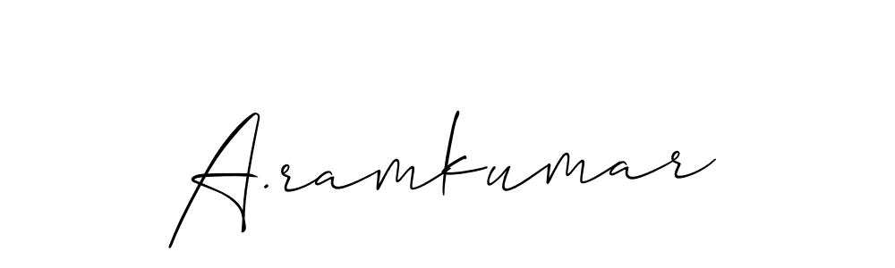 Check out images of Autograph of A.ramkumar name. Actor A.ramkumar Signature Style. Allison_Script is a professional sign style online. A.ramkumar signature style 2 images and pictures png