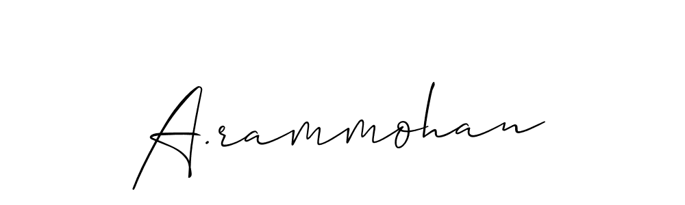 Allison_Script is a professional signature style that is perfect for those who want to add a touch of class to their signature. It is also a great choice for those who want to make their signature more unique. Get A.rammohan name to fancy signature for free. A.rammohan signature style 2 images and pictures png