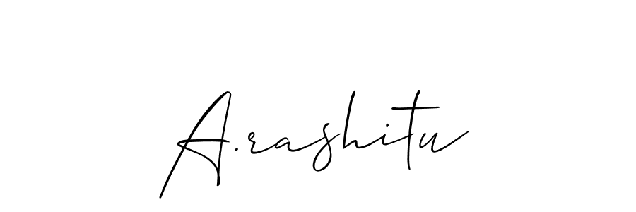 How to Draw A.rashitu signature style? Allison_Script is a latest design signature styles for name A.rashitu. A.rashitu signature style 2 images and pictures png