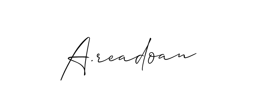 Once you've used our free online signature maker to create your best signature Allison_Script style, it's time to enjoy all of the benefits that A.readoan name signing documents. A.readoan signature style 2 images and pictures png