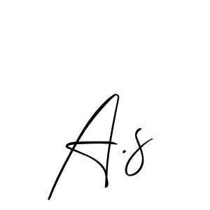 You should practise on your own different ways (Allison_Script) to write your name (A.s) in signature. don't let someone else do it for you. A.s signature style 2 images and pictures png