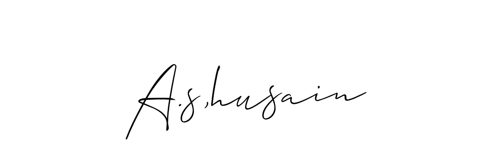 Make a beautiful signature design for name A.s,husain. Use this online signature maker to create a handwritten signature for free. A.s,husain signature style 2 images and pictures png