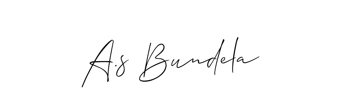 How to make A.s Bundela name signature. Use Allison_Script style for creating short signs online. This is the latest handwritten sign. A.s Bundela signature style 2 images and pictures png