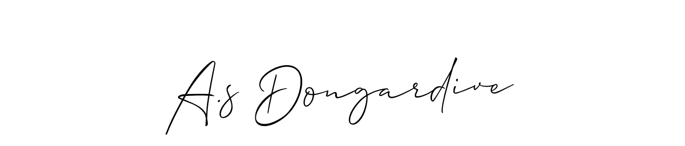 Also we have A.s Dongardive name is the best signature style. Create professional handwritten signature collection using Allison_Script autograph style. A.s Dongardive signature style 2 images and pictures png