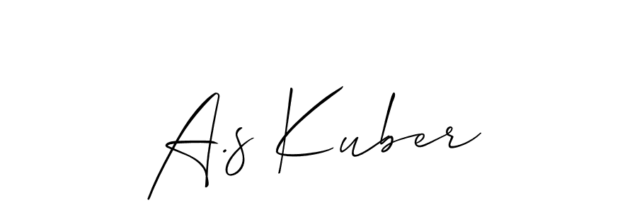 You can use this online signature creator to create a handwritten signature for the name A.s Kuber. This is the best online autograph maker. A.s Kuber signature style 2 images and pictures png
