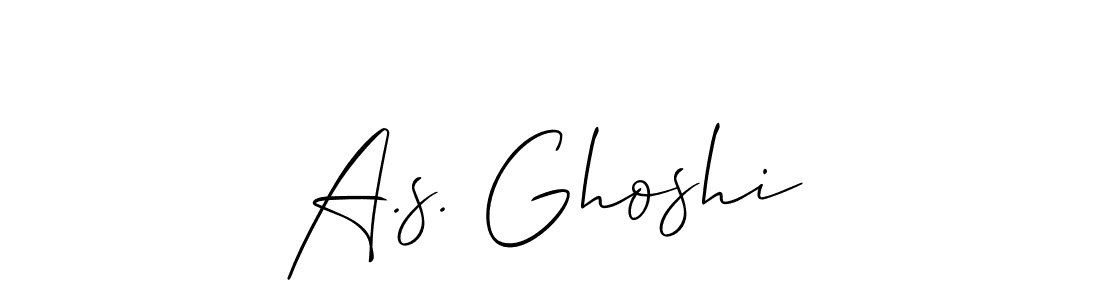 if you are searching for the best signature style for your name A.s. Ghoshi. so please give up your signature search. here we have designed multiple signature styles  using Allison_Script. A.s. Ghoshi signature style 2 images and pictures png