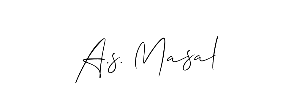 Make a short A.s. Masal signature style. Manage your documents anywhere anytime using Allison_Script. Create and add eSignatures, submit forms, share and send files easily. A.s. Masal signature style 2 images and pictures png