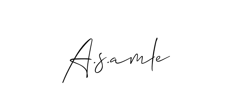 Best and Professional Signature Style for A.s.amle. Allison_Script Best Signature Style Collection. A.s.amle signature style 2 images and pictures png