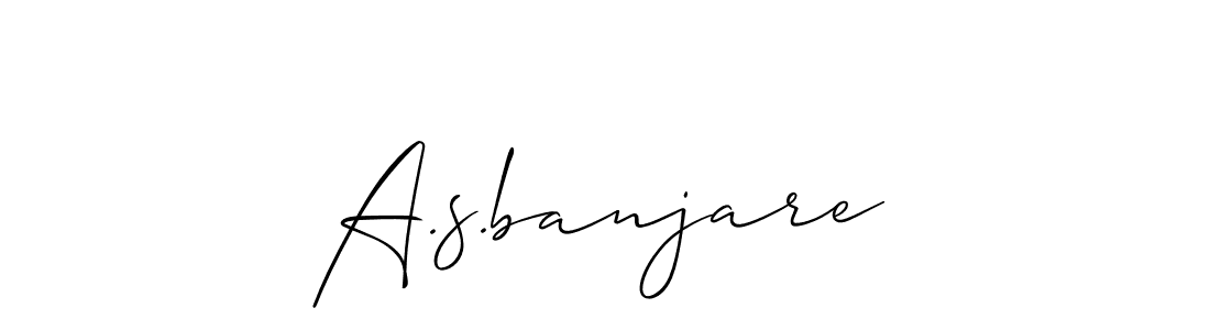 Design your own signature with our free online signature maker. With this signature software, you can create a handwritten (Allison_Script) signature for name A.s.banjare. A.s.banjare signature style 2 images and pictures png