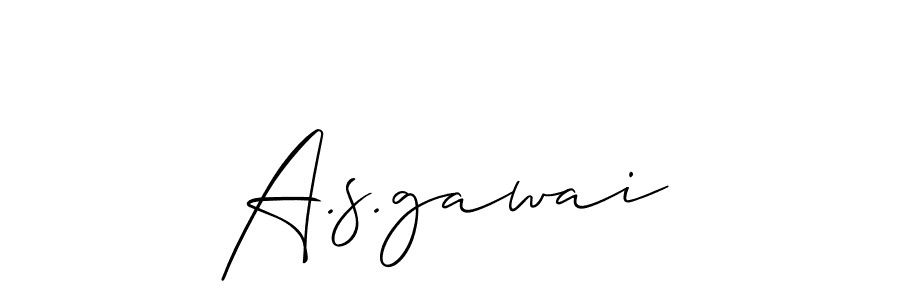 The best way (Allison_Script) to make a short signature is to pick only two or three words in your name. The name A.s.gawai include a total of six letters. For converting this name. A.s.gawai signature style 2 images and pictures png