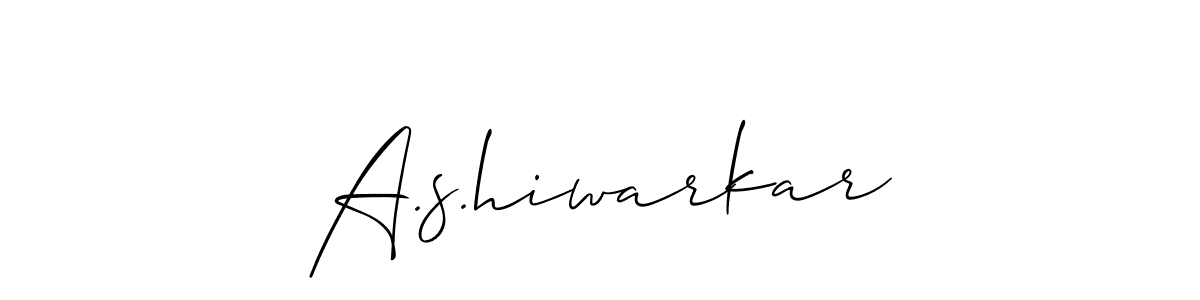 Similarly Allison_Script is the best handwritten signature design. Signature creator online .You can use it as an online autograph creator for name A.s.hiwarkar. A.s.hiwarkar signature style 2 images and pictures png