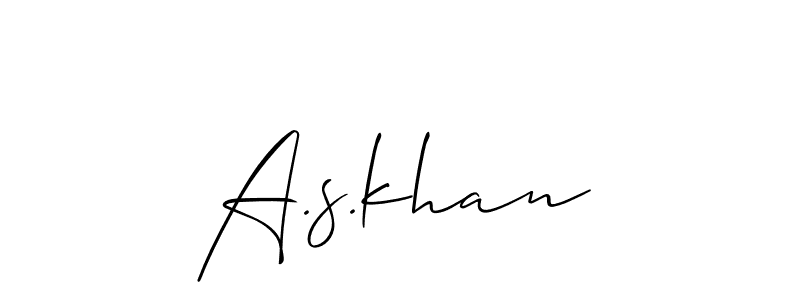 if you are searching for the best signature style for your name A.s.khan. so please give up your signature search. here we have designed multiple signature styles  using Allison_Script. A.s.khan signature style 2 images and pictures png