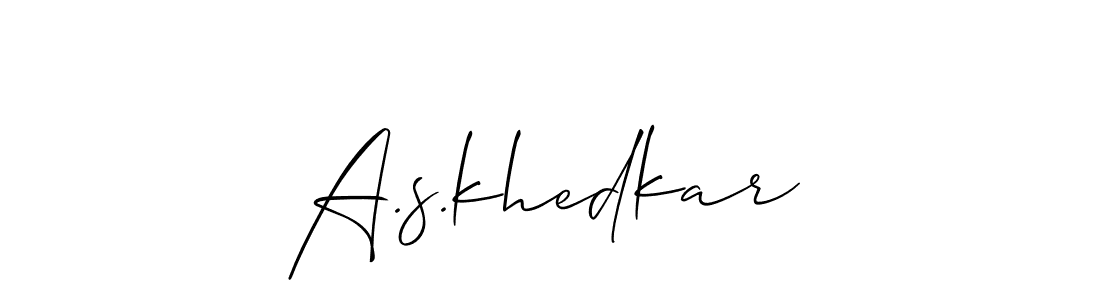 A.s.khedkar stylish signature style. Best Handwritten Sign (Allison_Script) for my name. Handwritten Signature Collection Ideas for my name A.s.khedkar. A.s.khedkar signature style 2 images and pictures png
