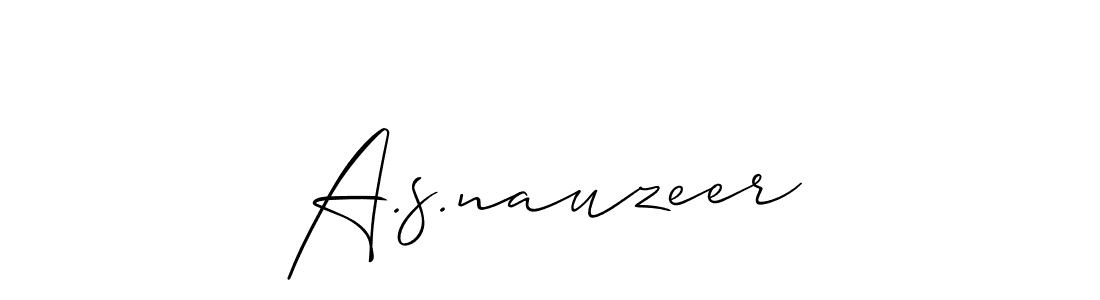 Make a beautiful signature design for name A.s.nauzeer. Use this online signature maker to create a handwritten signature for free. A.s.nauzeer signature style 2 images and pictures png