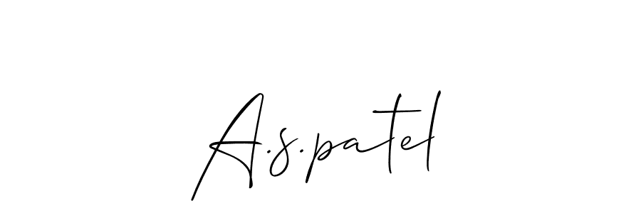 How to Draw A.s.patel signature style? Allison_Script is a latest design signature styles for name A.s.patel. A.s.patel signature style 2 images and pictures png