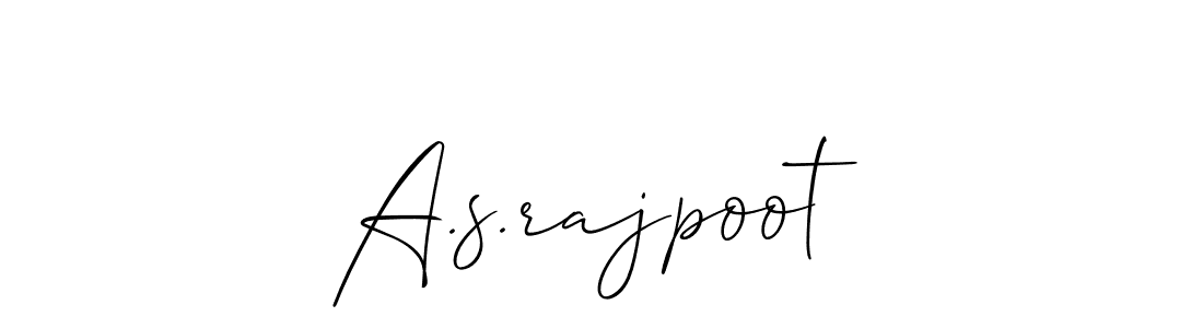 How to make A.s.rajpoot name signature. Use Allison_Script style for creating short signs online. This is the latest handwritten sign. A.s.rajpoot signature style 2 images and pictures png