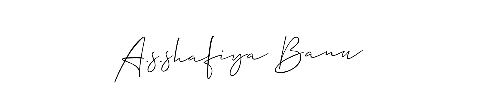 See photos of A.s.shafiya Banu official signature by Spectra . Check more albums & portfolios. Read reviews & check more about Allison_Script font. A.s.shafiya Banu signature style 2 images and pictures png