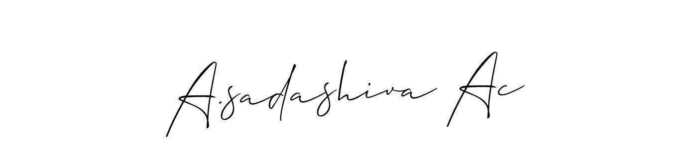 You should practise on your own different ways (Allison_Script) to write your name (A.sadashiva Ac) in signature. don't let someone else do it for you. A.sadashiva Ac signature style 2 images and pictures png