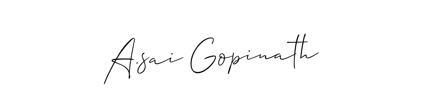 Once you've used our free online signature maker to create your best signature Allison_Script style, it's time to enjoy all of the benefits that A.sai Gopinath name signing documents. A.sai Gopinath signature style 2 images and pictures png