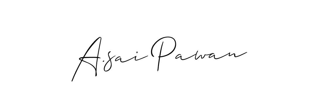 Use a signature maker to create a handwritten signature online. With this signature software, you can design (Allison_Script) your own signature for name A.sai Pawan. A.sai Pawan signature style 2 images and pictures png