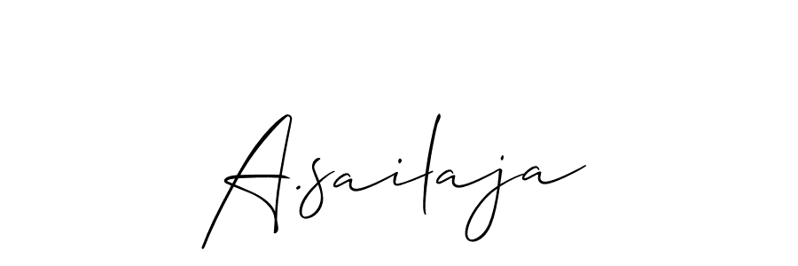 Make a beautiful signature design for name A.sailaja. Use this online signature maker to create a handwritten signature for free. A.sailaja signature style 2 images and pictures png