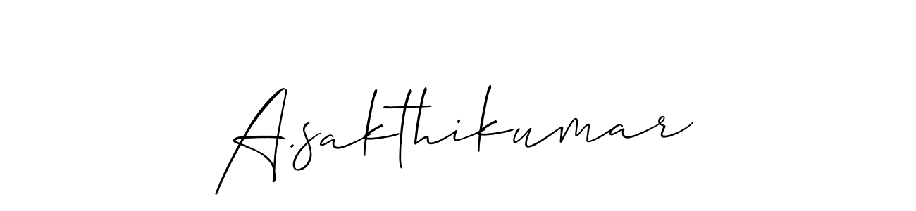 How to make A.sakthikumar signature? Allison_Script is a professional autograph style. Create handwritten signature for A.sakthikumar name. A.sakthikumar signature style 2 images and pictures png