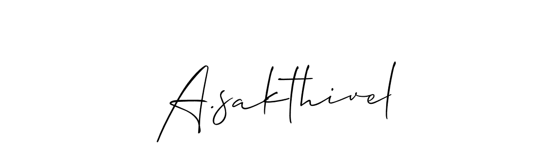 Also You can easily find your signature by using the search form. We will create A.sakthivel name handwritten signature images for you free of cost using Allison_Script sign style. A.sakthivel signature style 2 images and pictures png