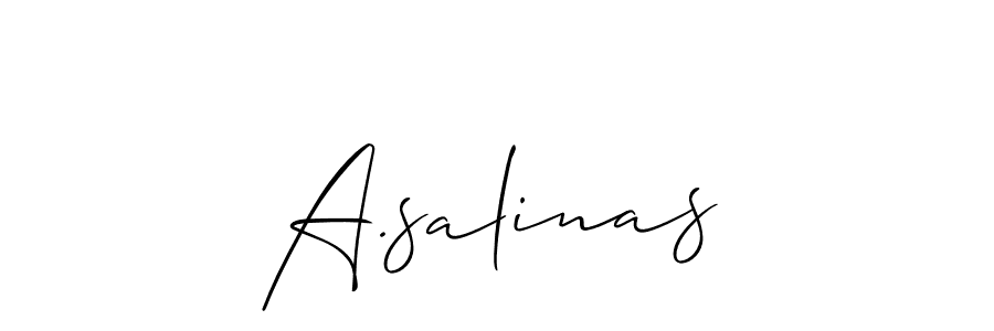 It looks lik you need a new signature style for name A.salinas. Design unique handwritten (Allison_Script) signature with our free signature maker in just a few clicks. A.salinas signature style 2 images and pictures png