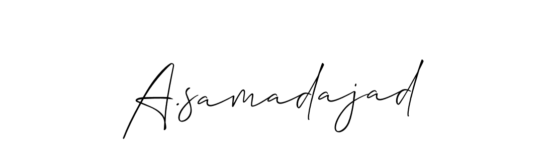 How to Draw A.samadajad signature style? Allison_Script is a latest design signature styles for name A.samadajad. A.samadajad signature style 2 images and pictures png