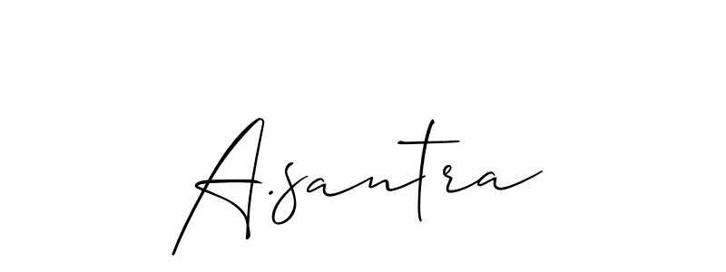 You can use this online signature creator to create a handwritten signature for the name A.santra. This is the best online autograph maker. A.santra signature style 2 images and pictures png