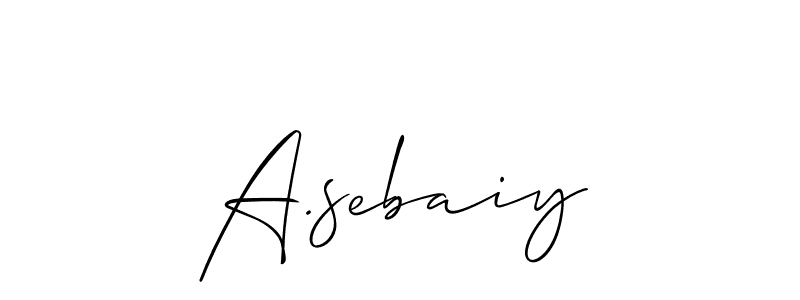 Check out images of Autograph of A.sebaiy name. Actor A.sebaiy Signature Style. Allison_Script is a professional sign style online. A.sebaiy signature style 2 images and pictures png