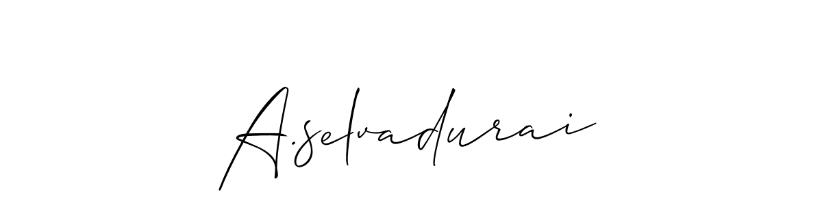 How to make A.selvadurai signature? Allison_Script is a professional autograph style. Create handwritten signature for A.selvadurai name. A.selvadurai signature style 2 images and pictures png