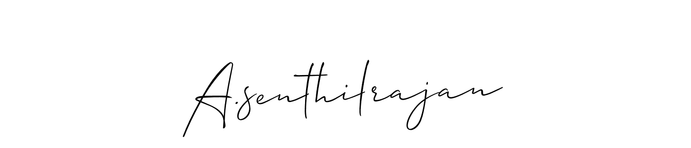 You can use this online signature creator to create a handwritten signature for the name A.senthilrajan. This is the best online autograph maker. A.senthilrajan signature style 2 images and pictures png