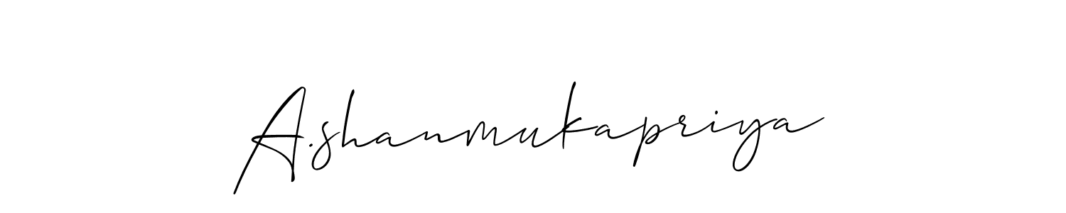 Also we have A.shanmukapriya name is the best signature style. Create professional handwritten signature collection using Allison_Script autograph style. A.shanmukapriya signature style 2 images and pictures png