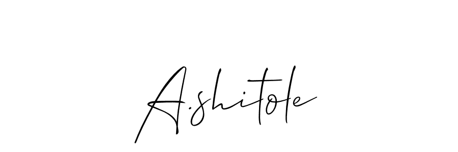 How to Draw A.shitole signature style? Allison_Script is a latest design signature styles for name A.shitole. A.shitole signature style 2 images and pictures png