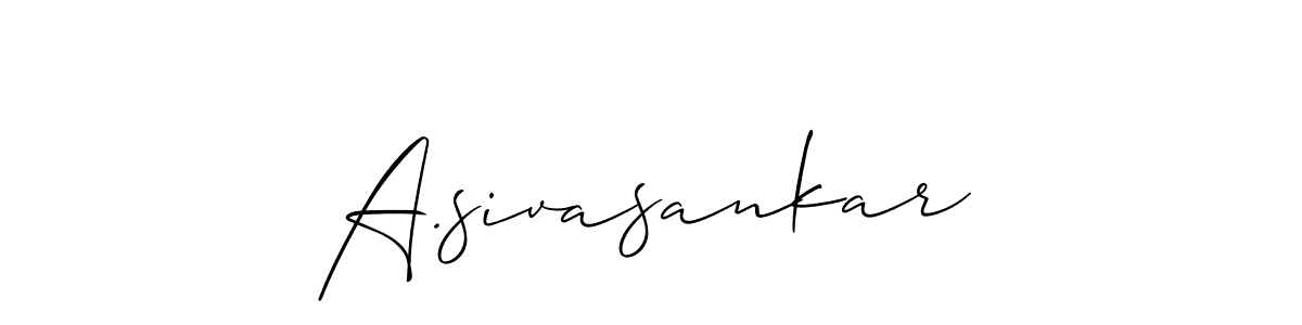 Create a beautiful signature design for name A.sivasankar. With this signature (Allison_Script) fonts, you can make a handwritten signature for free. A.sivasankar signature style 2 images and pictures png