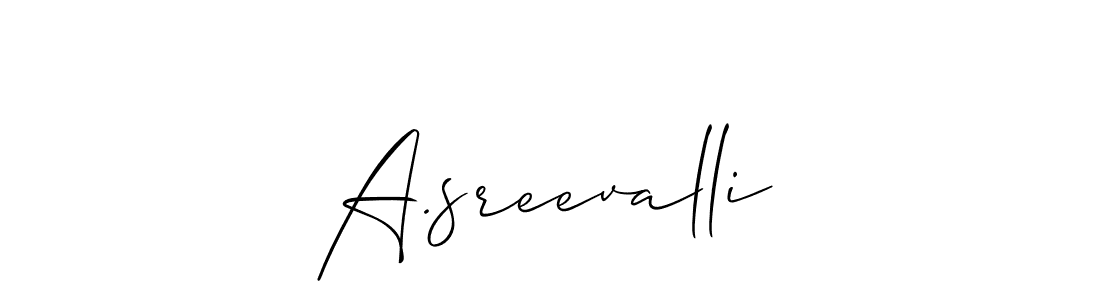 Best and Professional Signature Style for A.sreevalli. Allison_Script Best Signature Style Collection. A.sreevalli signature style 2 images and pictures png