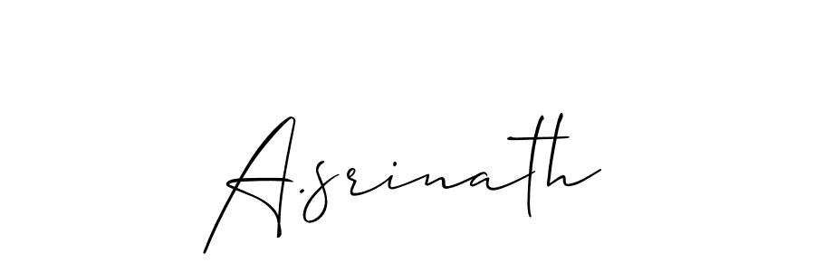 You should practise on your own different ways (Allison_Script) to write your name (A.srinath) in signature. don't let someone else do it for you. A.srinath signature style 2 images and pictures png