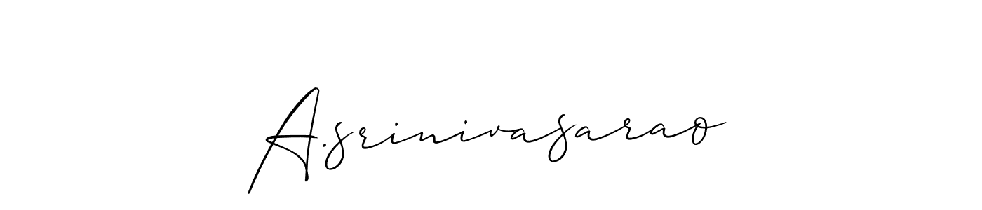 How to make A.srinivasarao name signature. Use Allison_Script style for creating short signs online. This is the latest handwritten sign. A.srinivasarao signature style 2 images and pictures png