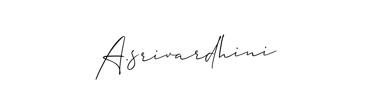 Also You can easily find your signature by using the search form. We will create A.srivardhini name handwritten signature images for you free of cost using Allison_Script sign style. A.srivardhini signature style 2 images and pictures png