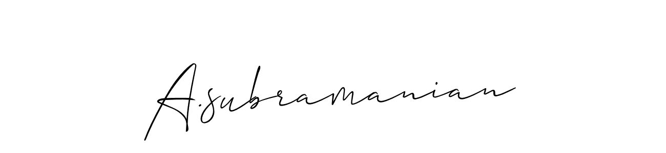 Make a beautiful signature design for name A.subramanian. Use this online signature maker to create a handwritten signature for free. A.subramanian signature style 2 images and pictures png